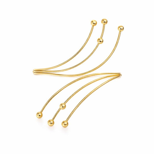 Elegant Gold Multi-Line Arm Cuff Bracelet for Women