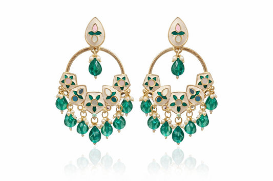 Meenakari Chandbali Earrings