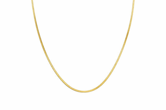 Minimal Gold Plated Flat Chain Necklace for Women | Elegant Daily Wear Jewellery