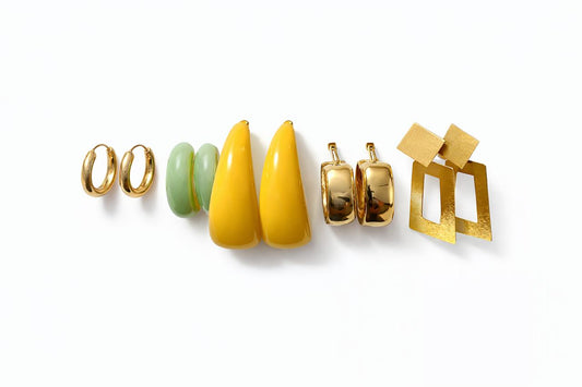 Multicolour Chunky Hoop Earrings Combo for Women