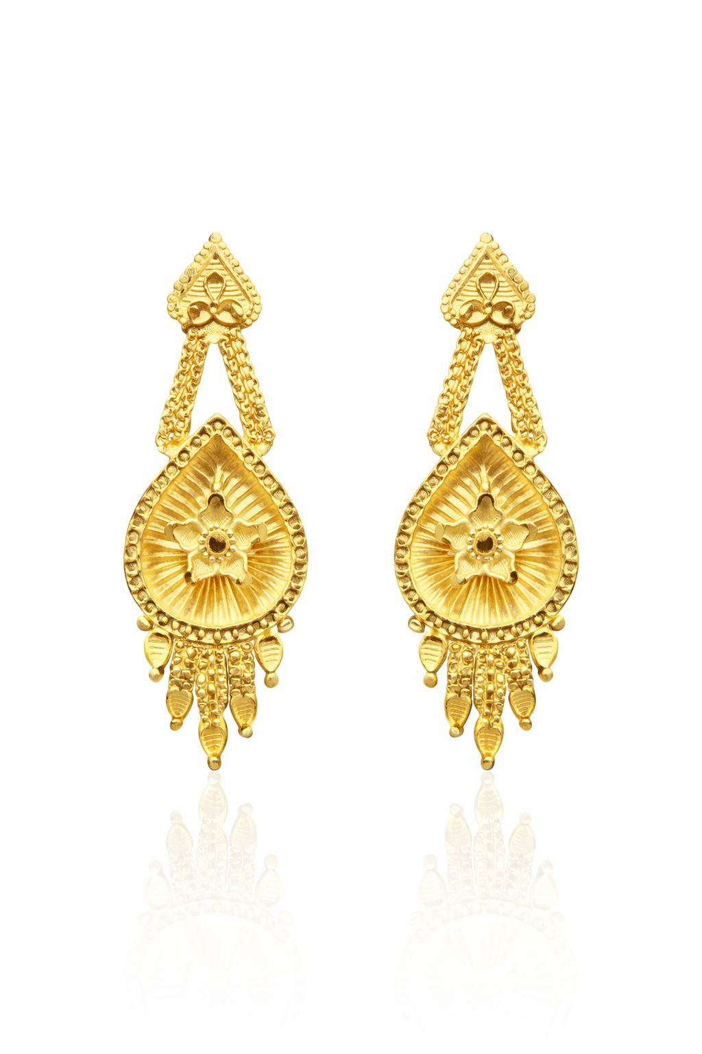 Royal Antique 1g Gold Necklace Set with Earrings
