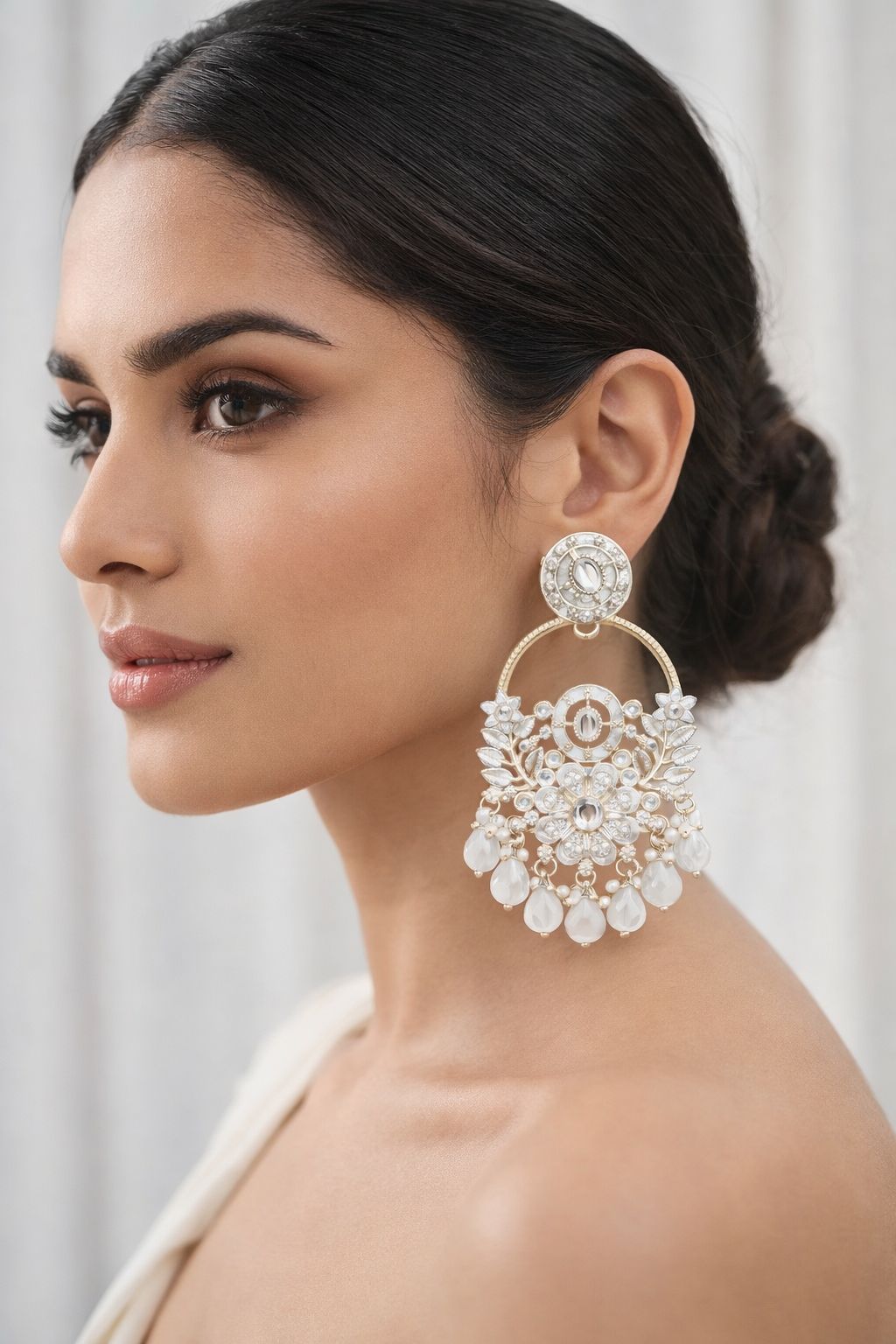 Kundan Floral Chandbali