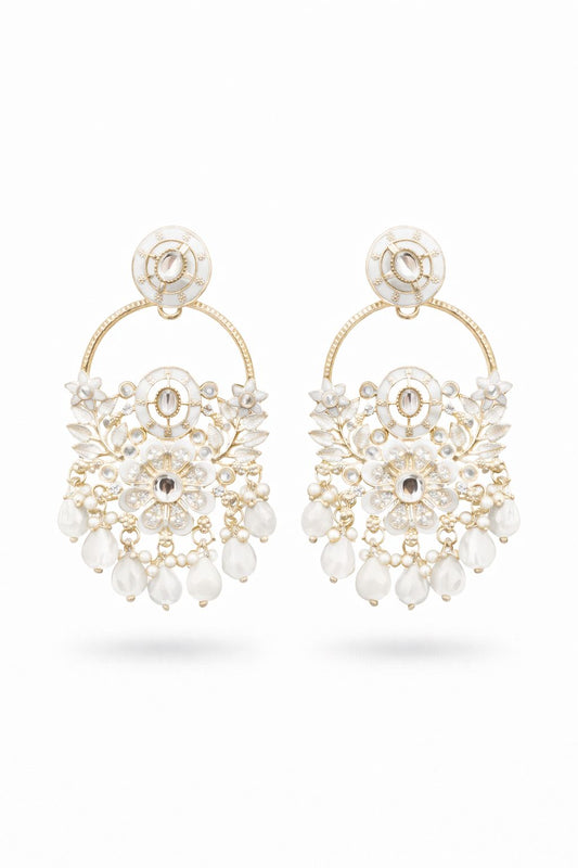 Kundan Floral Chandbali