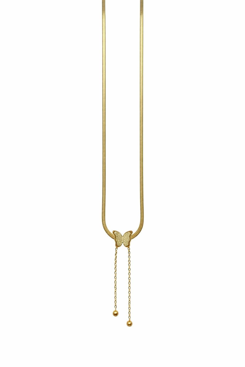 Butterfly, Gold Necklace for Women | Elegant Daily Wear Chain
