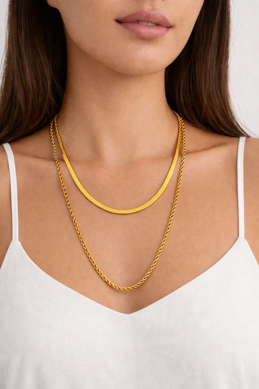 Minimal Gold Plated Chain Necklace for Women | Elegant Daily Wear Jewellery