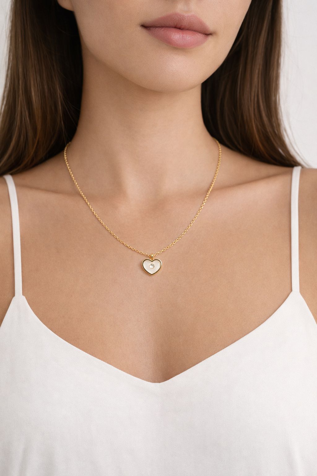 Minimal Heart Pendant Necklace for Women | Gold Plated Daily Wear Jewellery