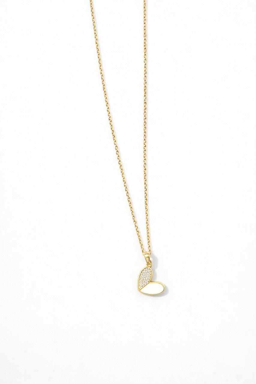 Elegant Heart Pendant Necklace – Gold Finish