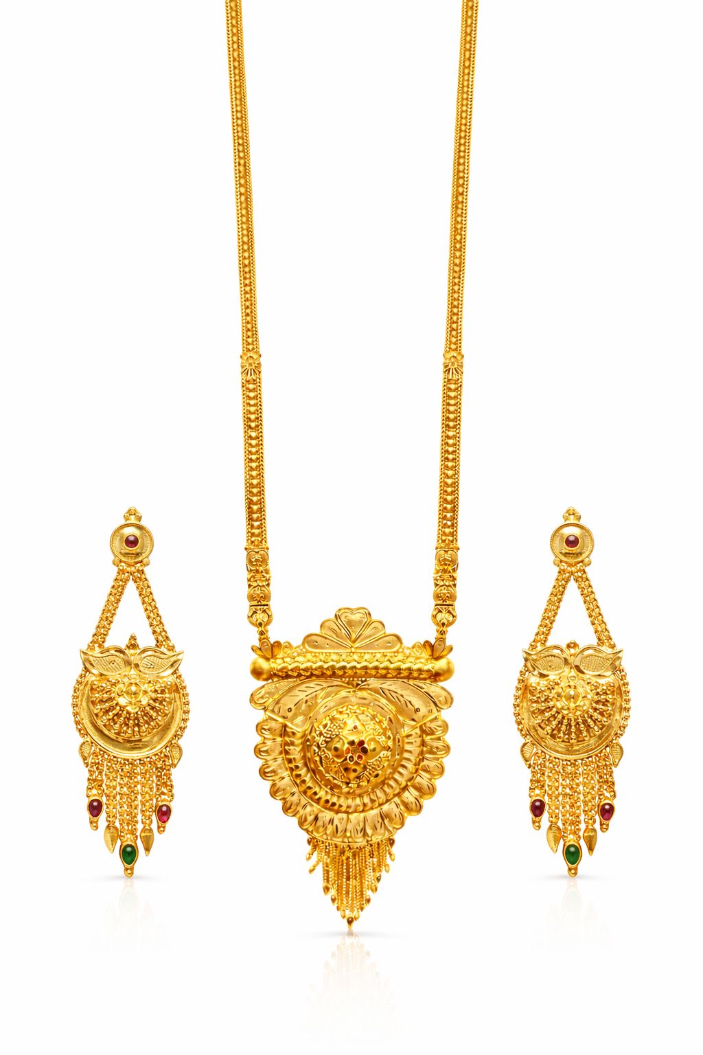 Royal 1 Gram Gold Plated Ranihaar Necklace Set