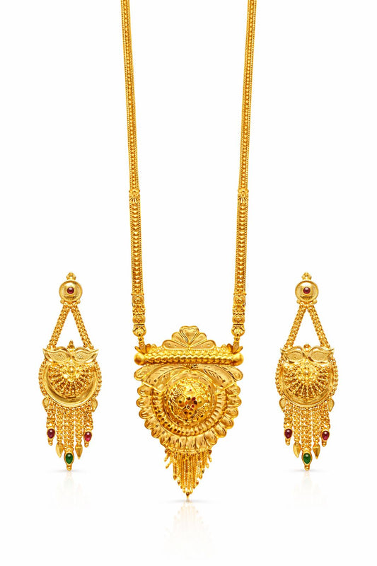 Royal 1 Gram Gold Plated Ranihaar Necklace Set