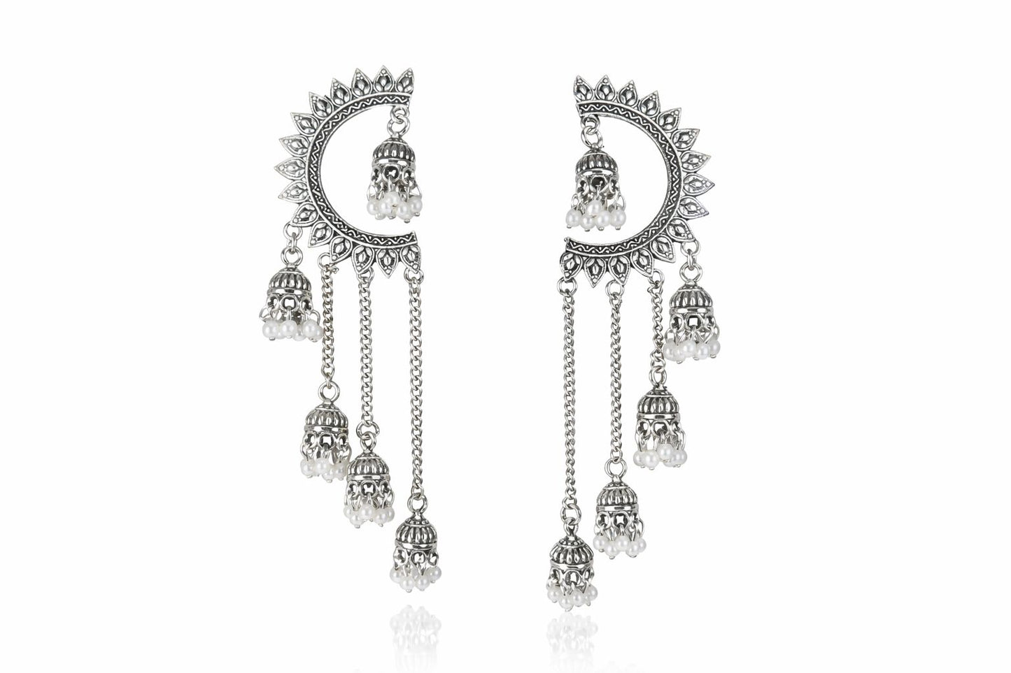 Oxidised Silver Jhumki