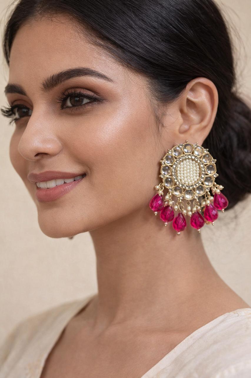 Royal Kundan Pearl Earrings