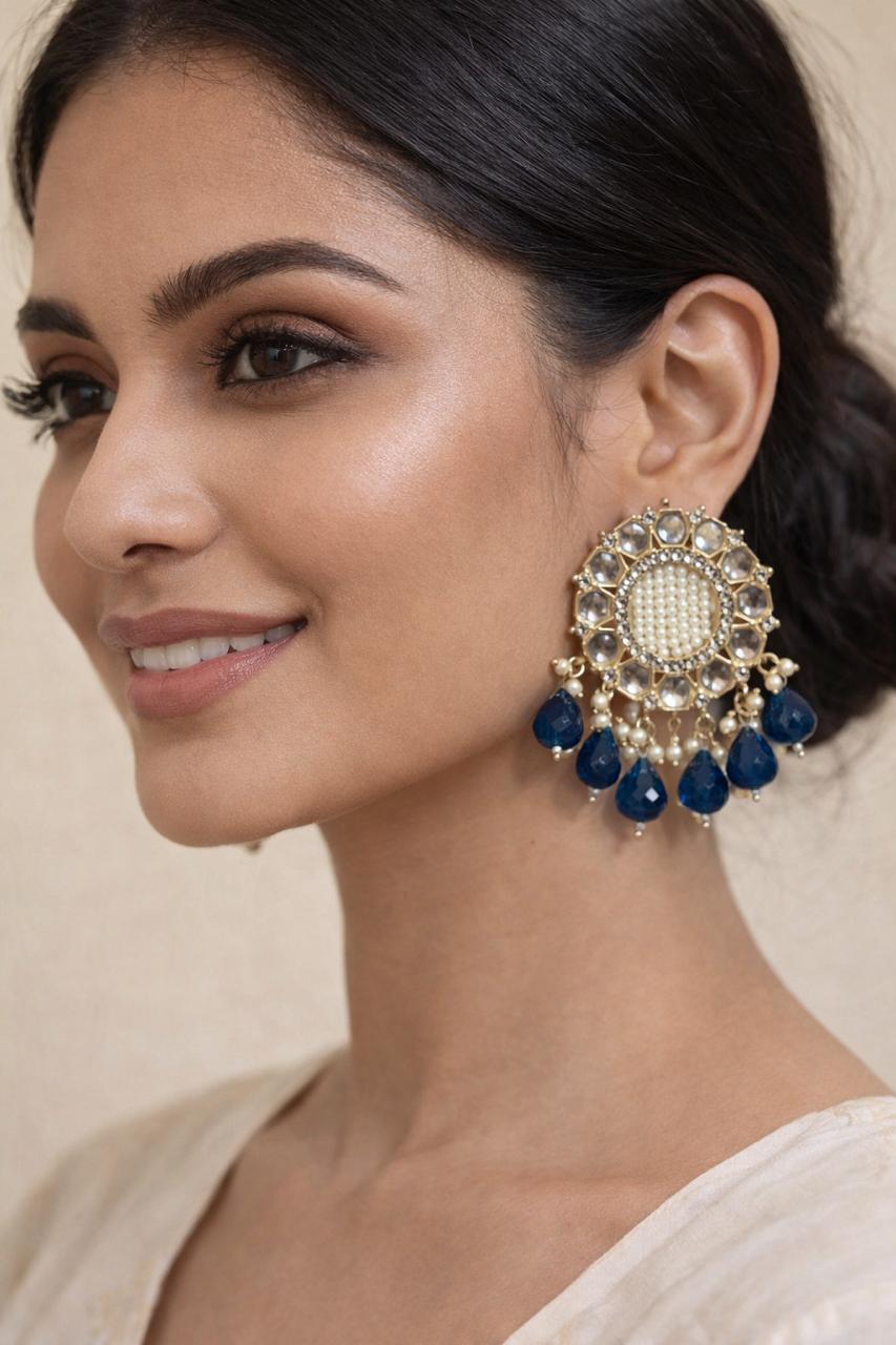 Royal Kundan Pearl Earrings