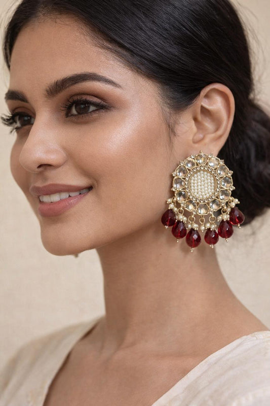 Royal Kundan Pearl Earrings