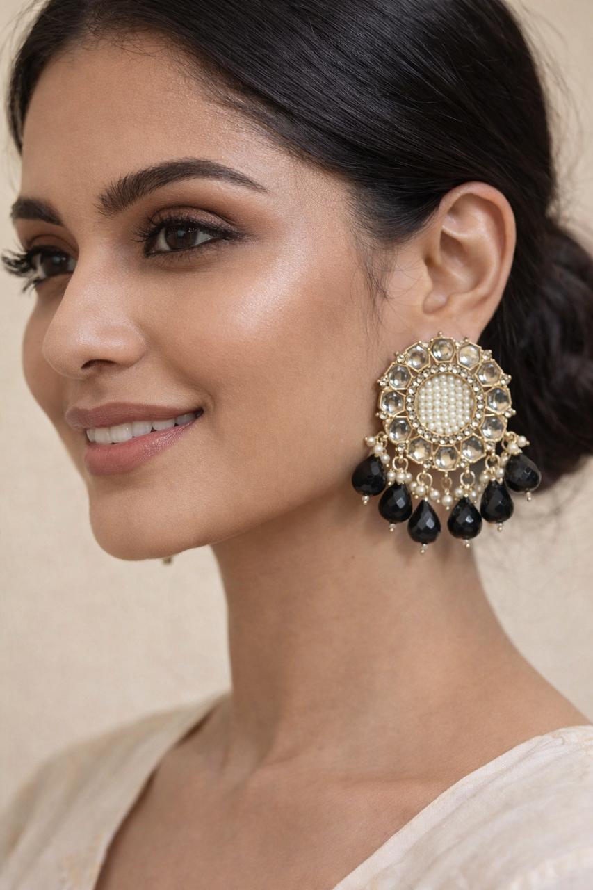 Royal Kundan Pearl Earrings