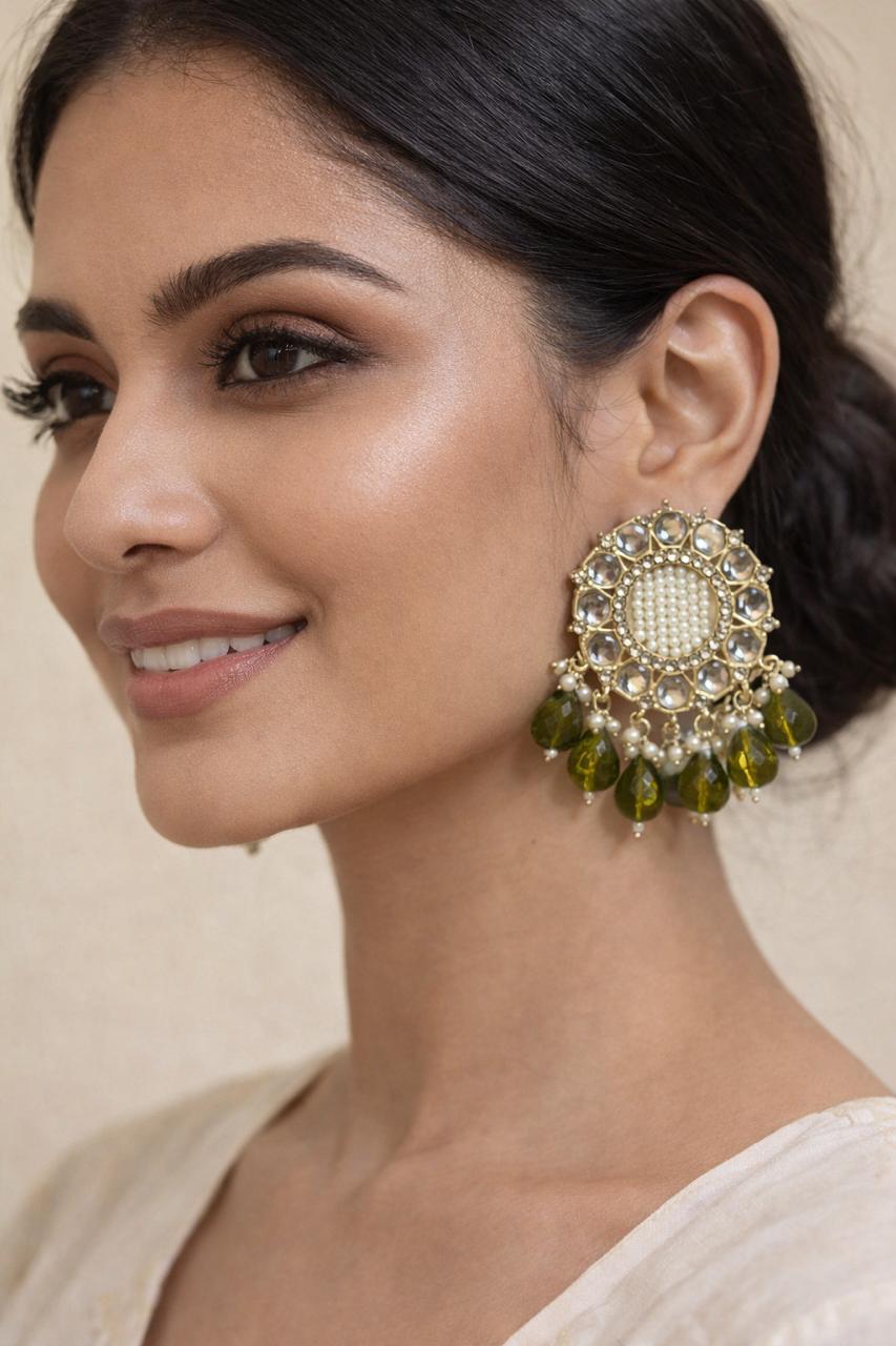 Royal Kundan Pearl Earrings