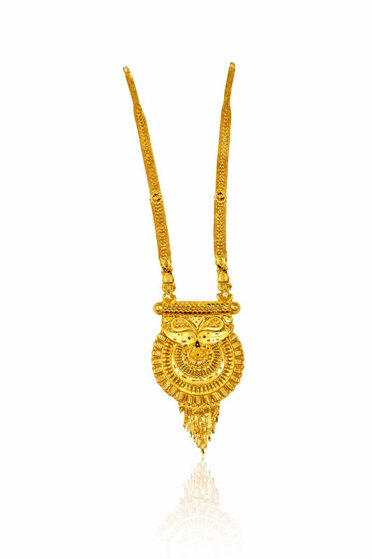 Royal 1g Gold Plated Traditional Ranihaar Necklace Set